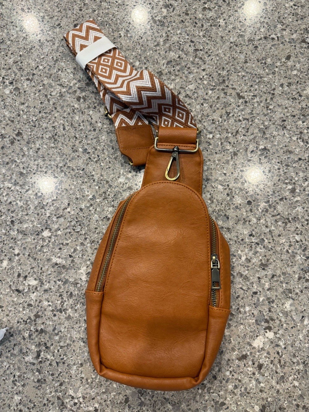 Brown Sling Bag For Woman With Adjustable Strap, NWT